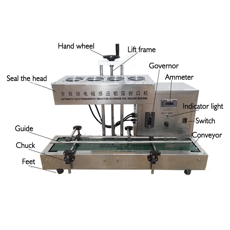 

Large-caliber Continuous Electromagnetic Foil Sealing Machine Automatic Electro-magnetic Induction 220V