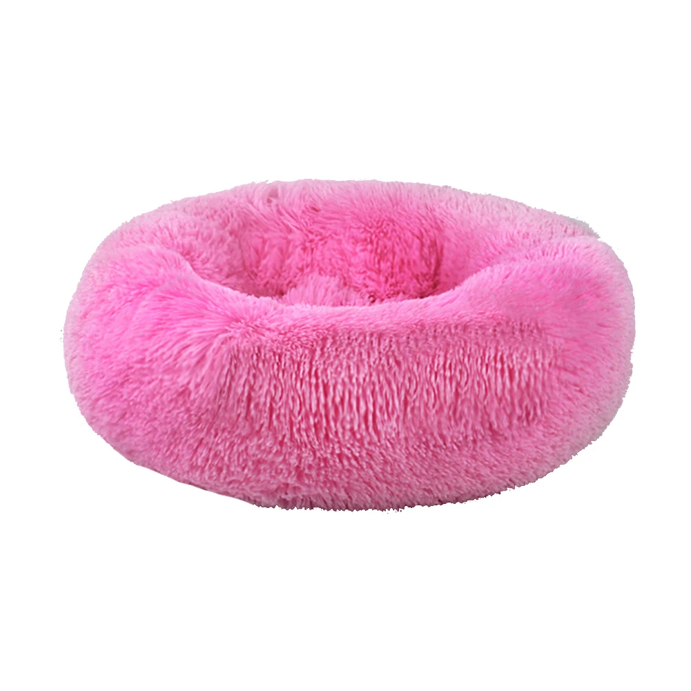 Best Plush Donut Cats Nest Waterproof Dog Beds Comfortable Mat Extra Soft Sofa Warm Round Sleeping Pet Washable Cushions