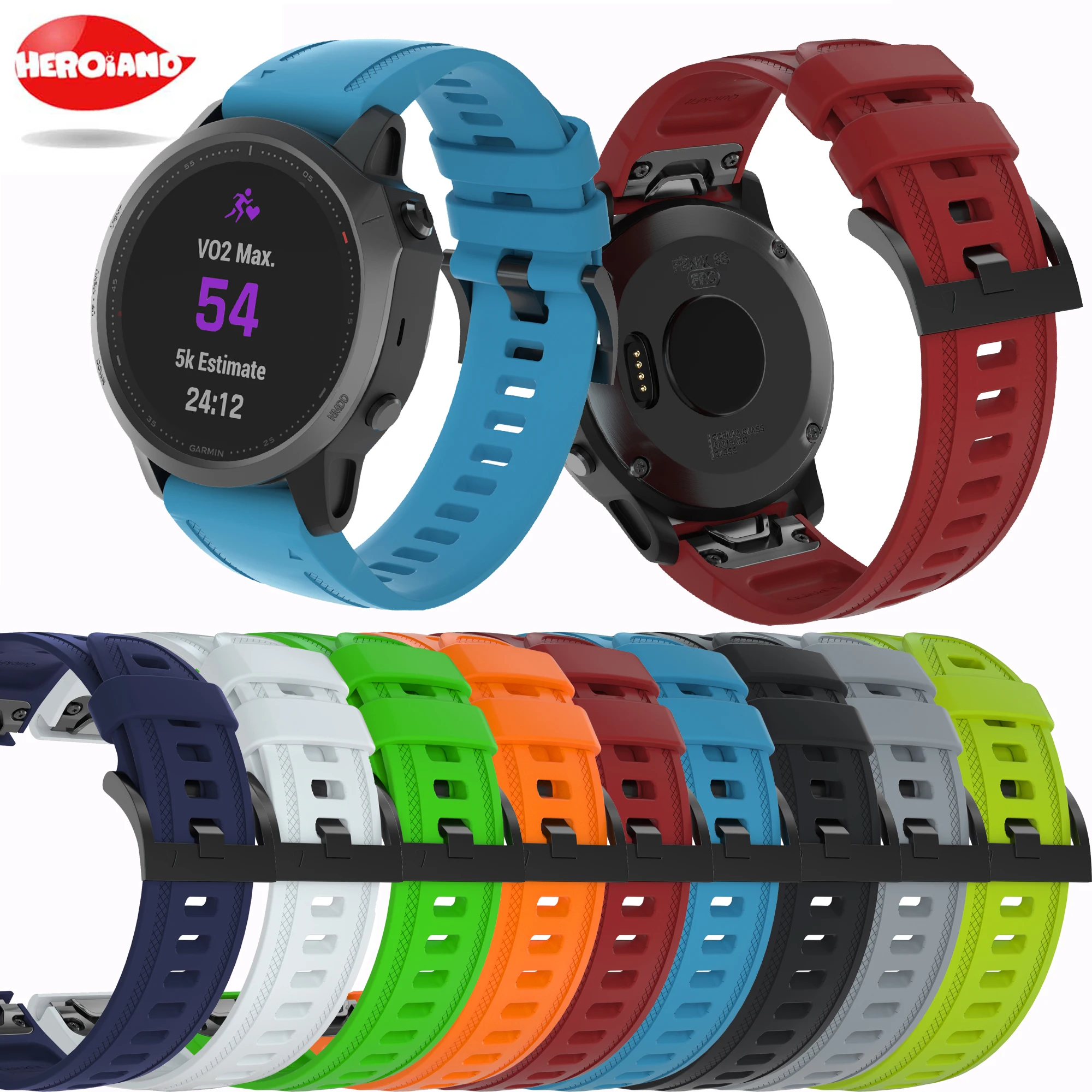 

20 мм силиконовый сменный ремешок для Garmin Fenix 6S Модный классический быстросъемный браслет для Garmin Fenix 6S Модный ремешок для часов