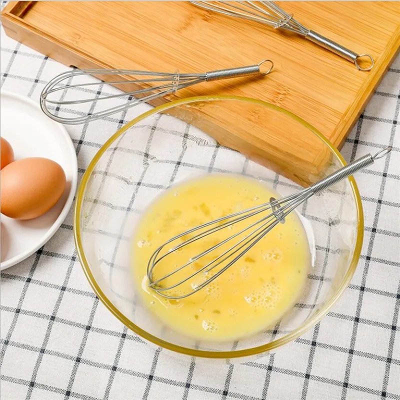 Kitchen Egg Tools Stainless Steel Rubber Handle Drink Whisk Mixer Egg  Beater Egg Mixer Cooking Foamer Wisk Cook Blender - AliExpress