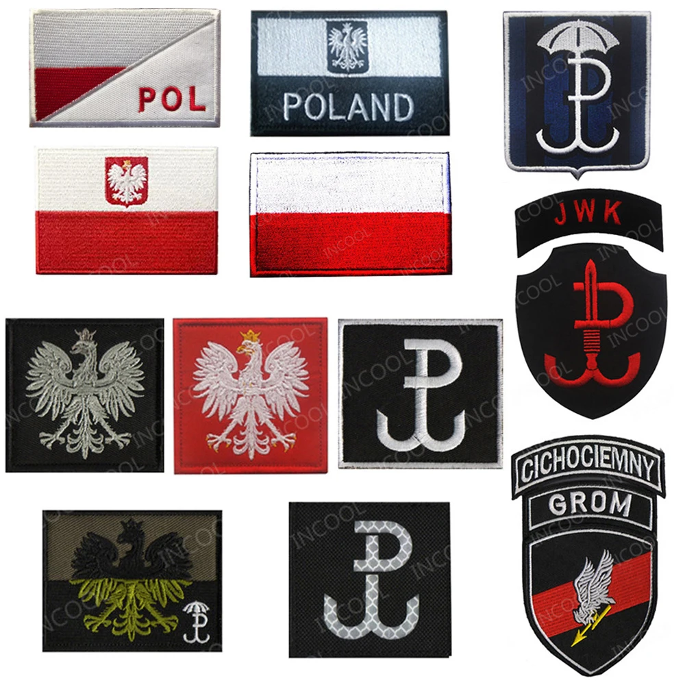 PATCH PATCHES EMBLEM IRON ON GLUE PRINT FLAG world poland polska polish 