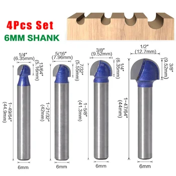 

Heat-resistant Coating 6mm Shank Round Bottom Router Bit Milling Cutter For Aluminum Plastic Plate Tools