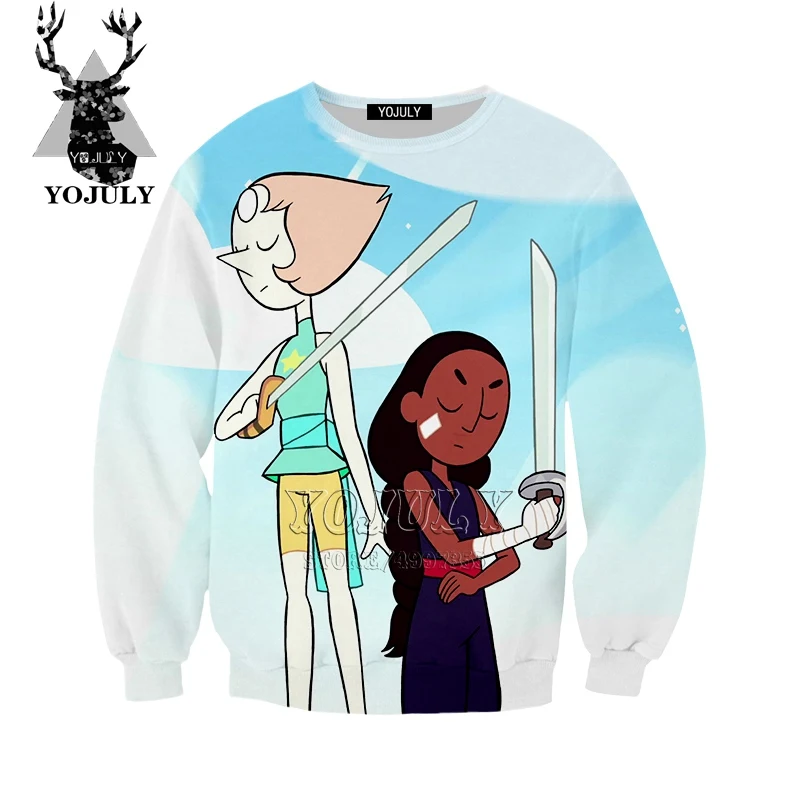 YOJULY Steven Universe styles/толстовка с 3D принтом Одежда для больших детей модные топы для девочек и подростков, детская одежда SW94