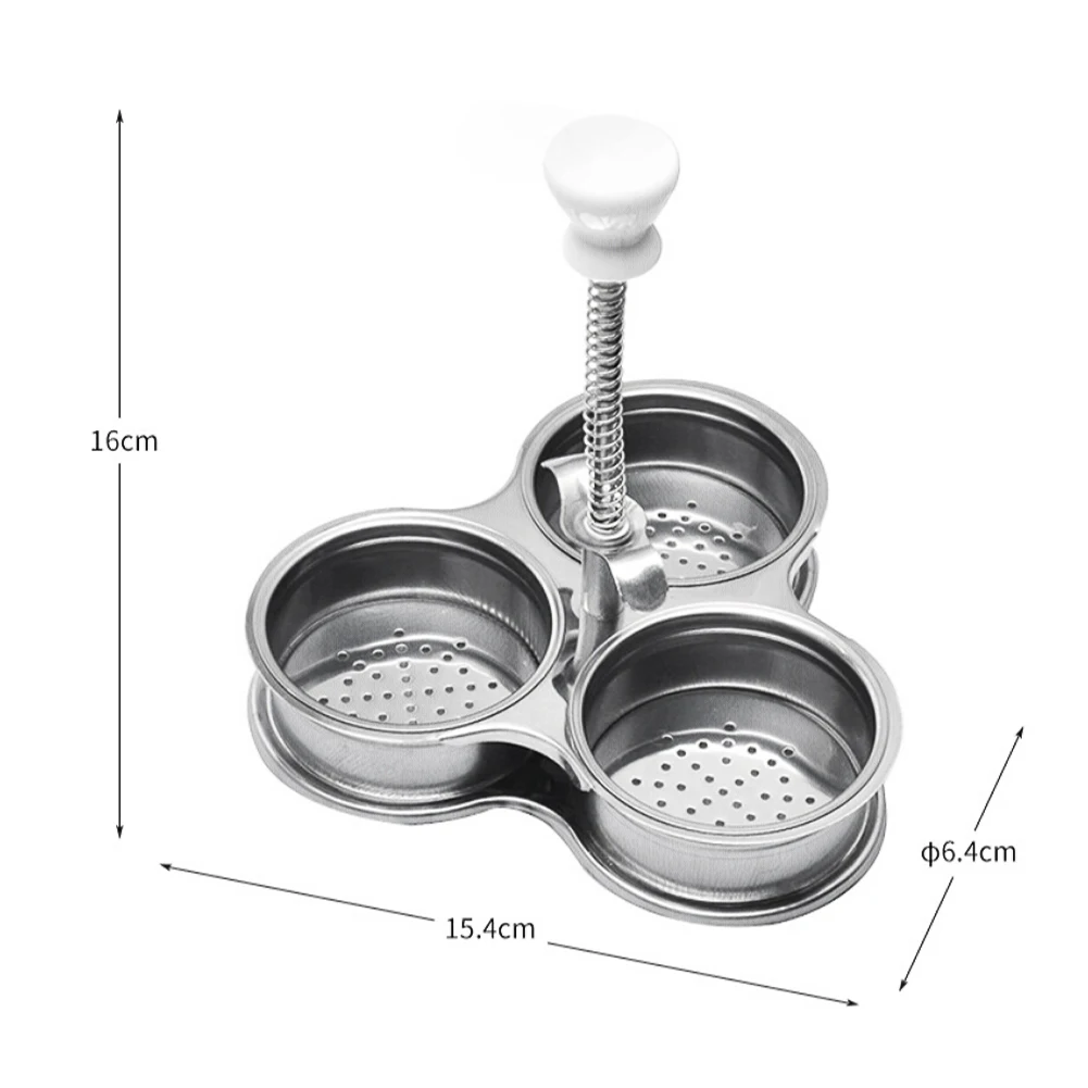 1 шт. яичный котел портативная яичная плита 3 пещеры дизайн из нержавеющей стали яйцеварка котел Пароварка кухонный гаджет