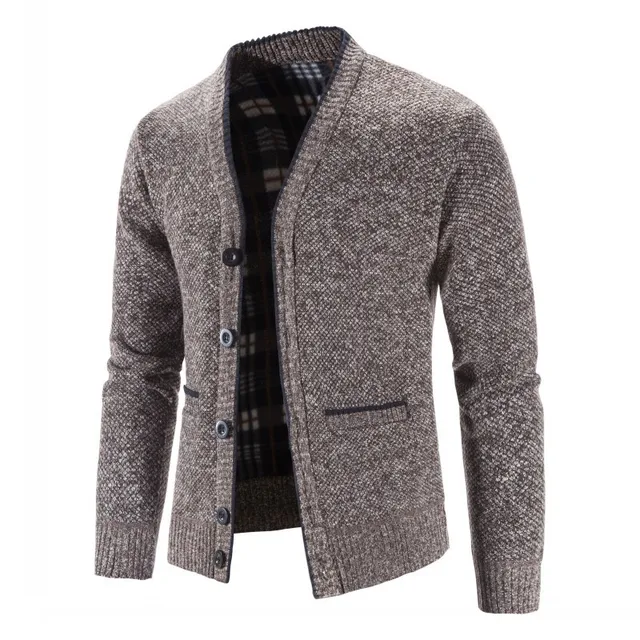 Nowe swetry płaszcze męskie zimowe grubsze sweter dziergany swetry Slim Fit męskie dzianiny ciepłe swetry, kurtki męskie dzianinowa odzież 4