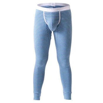 

Fashion Brand Cross Stripe Cotton Man Sexy Pouch Lounge Pants Gay Thermal Sleeping Pajama Leggings 2019 New Size S M L