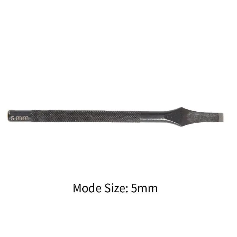 5mm 3/5/6/9/10/12 мм кожи дыроколы DIY ручной работы Сталь драгоценный камень резит; сшивная кожа; ремесленных инструментов - Цвет: 5mm