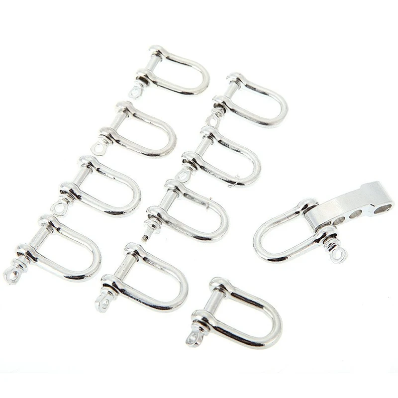 Горячая HG-10PCS u-образный нержавеющей стали регулируемая Якорная Скоба наружная веревка Para шнур браслетная застежка