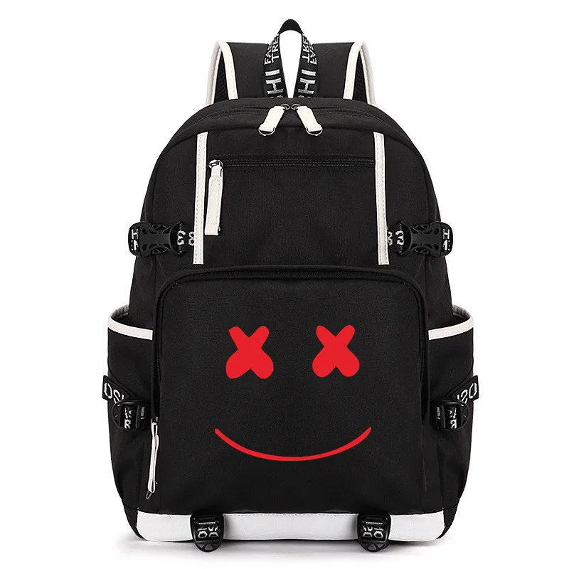 Marshmello DJ Monsta USB порт рюкзак сумка Улыбка повседневная мужская и женская школьная Студенческая книга сумки рюкзак для ноутбука мальчик девочки подарок путешествия - Цвет: Style 4