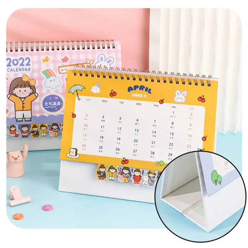 2022 Cute Cartoon Calendar Kawaii Bear Desktop Paper Mini Calendar Daily Weekly Scheduler Table Planner Yearly Agenda Organizer|Plaques & Signs| - Aliexpress