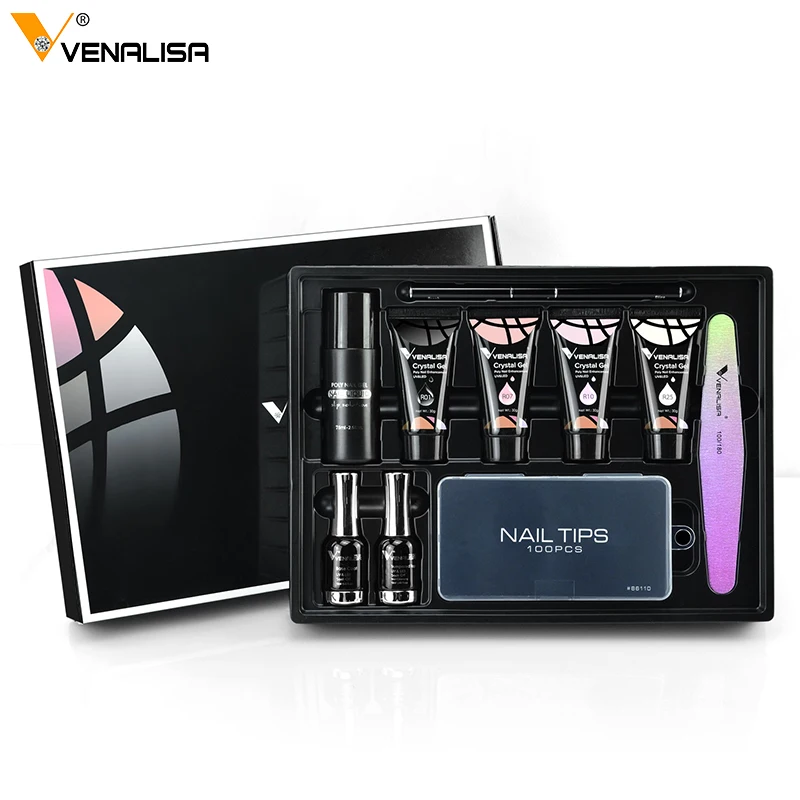 Venalisa Crystal Gel Nail Art 30G Poly Nail Gel Kit Clear Color Lacca Gel Smalto Per Unghie Estensione Per Unghie Manicure Per Smalto Acrilico