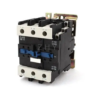 CJX2-8011 220V Катушка 75 мм DIN рейка крепление 3-полюсный электрический контактор переменного тока
