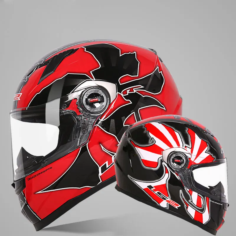 LS2 FF358 анфас бездорожье Мотокросс Мотоцикл мото скутер шлем Casco Capacete ECE - Цвет: Red Warrior