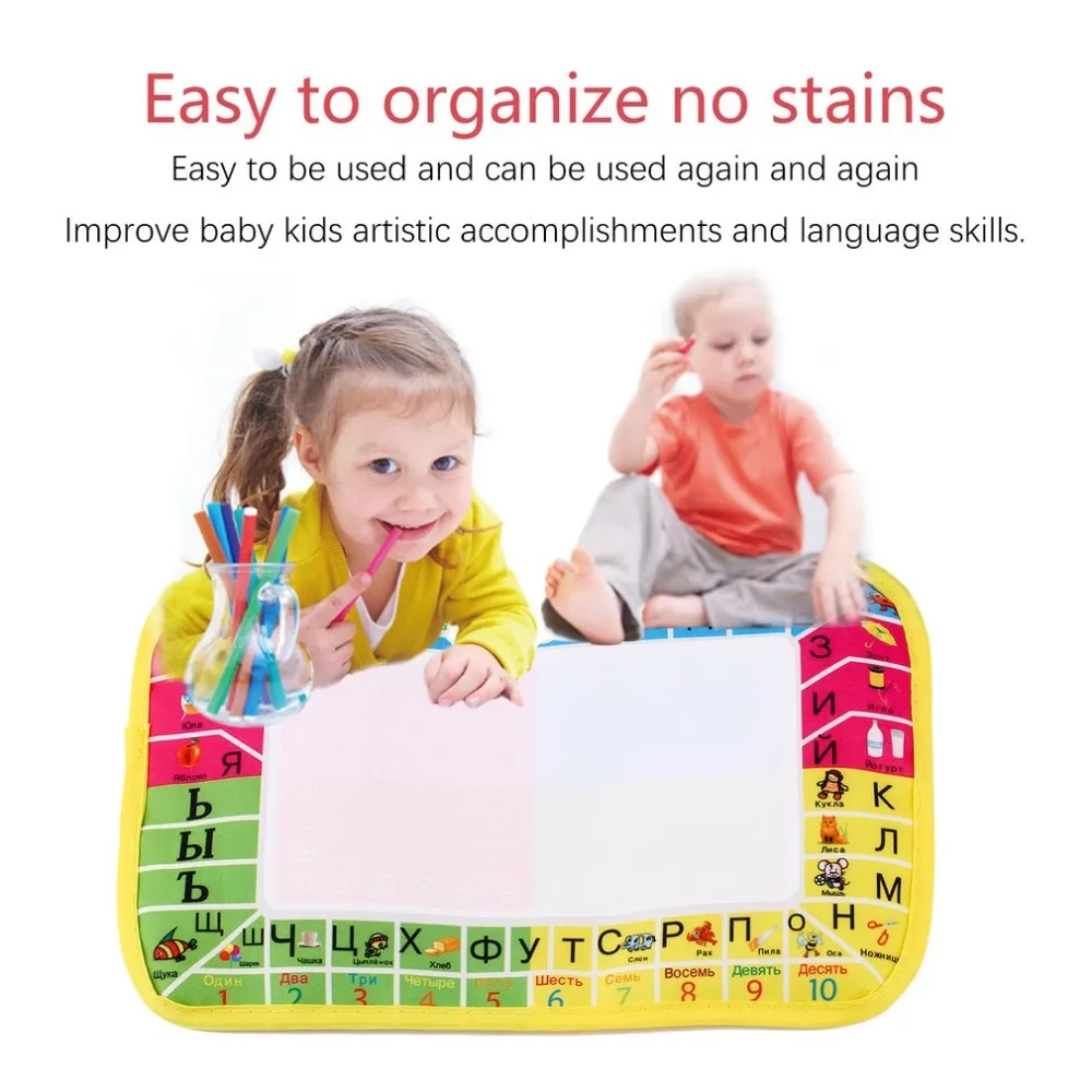 OCDAY Fun Kids Baby Add Water Write Draw paint Вода Рисование холст волшебный коврик с волшебной ручкой кисти подарок Рождество