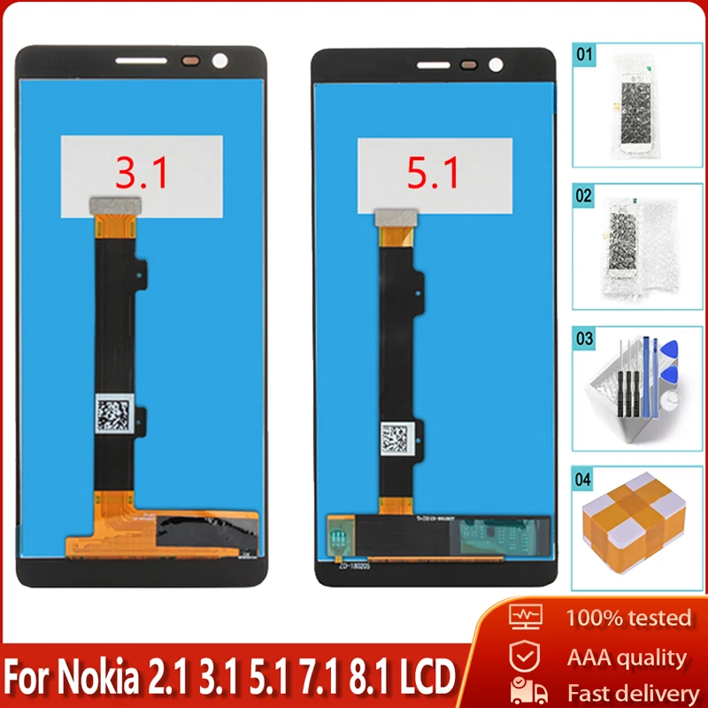 Протестировано для Nokia 2 1 3 5 7 8 ЖК дисплей с сенсорным экраном дигитайзер сборка