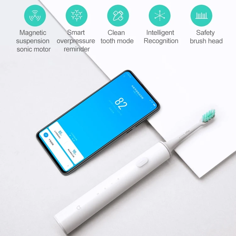 Xiaomi Mijia T500 Smart APP электрическая зубная щетка IPX7 Водонепроницаемая аккумуляторная уф стерилизация высокочастотная вибрация зубная щетка