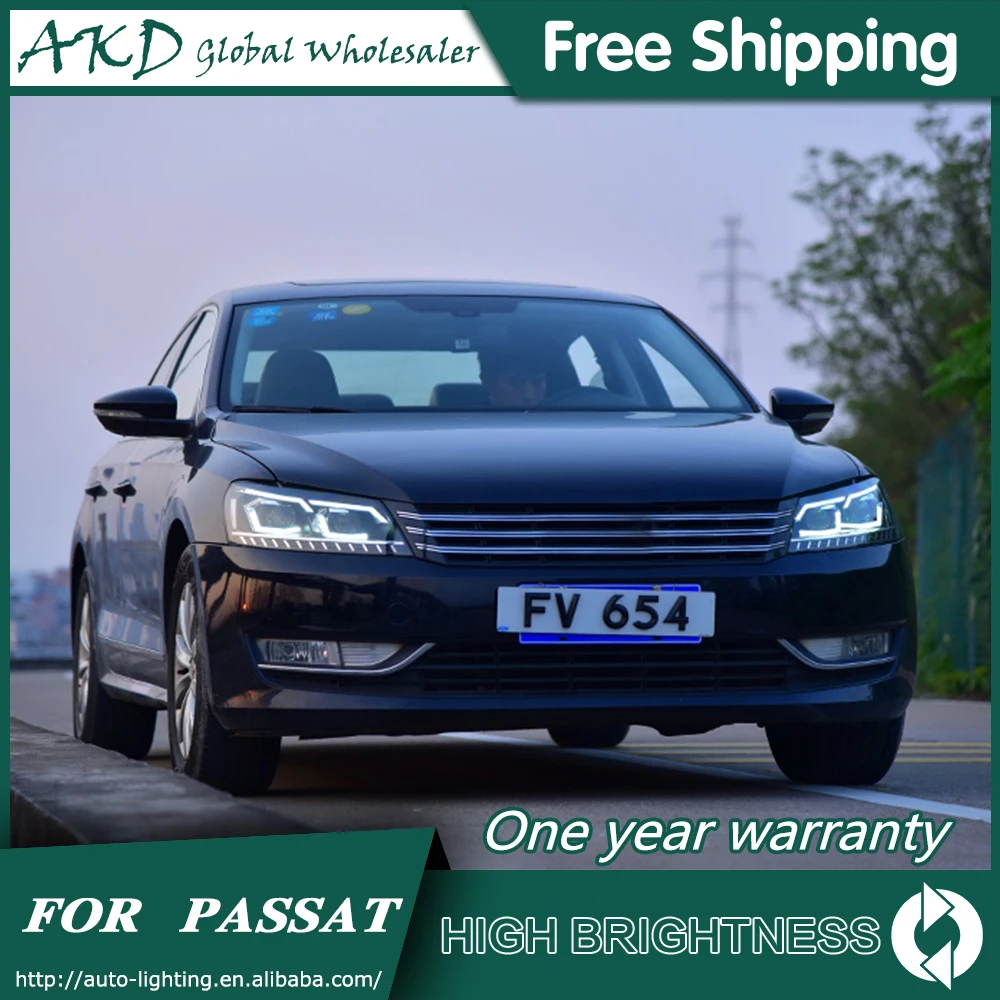 Фары для VW Passat B7 2011- DRL дневные ходовые огни Светодиодный Биксеноновая лампа Противотуманные фары тюнинг автомобильные аксессуары