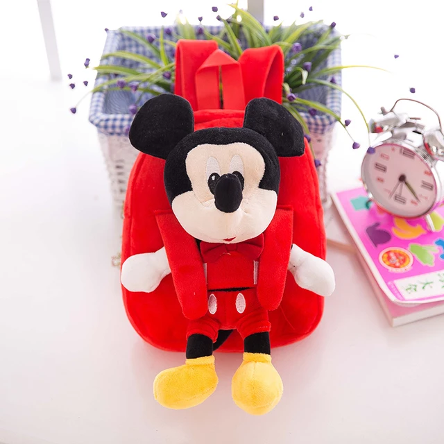 Mini Mickey Mouse Backpacks Cartoon Minnie Mouse Plush Backpacks with Detachable Doll Baby Backpack for Kindergarten Cute Doll 2