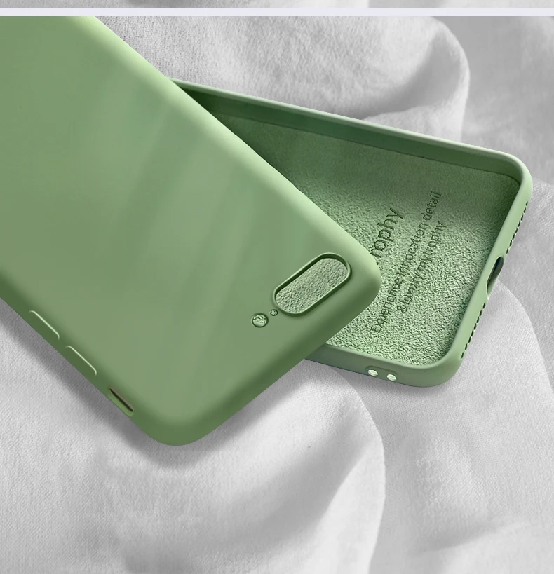 IMIDO жидкий силиконовый трендовый чехол для телефона для IPhone 7 8 6 Plus X XR XS Max простой чехол для IPhone 11 Pro Max тонкая задняя крышка - Цвет: Светло-зеленый