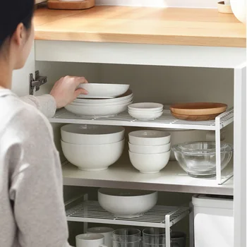 

Multi-functional Kitchen Cabinet Counter Shelf Cupboard Desktop Storage Bracket Organizer for Sauce Bowls