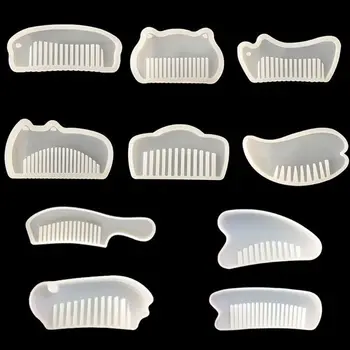 

10Pcs Crystal Epoxy Resin Mold Comb Casting Silicone Mould Handmade DIY Crafts Jewelry Making Cosmetic Tools