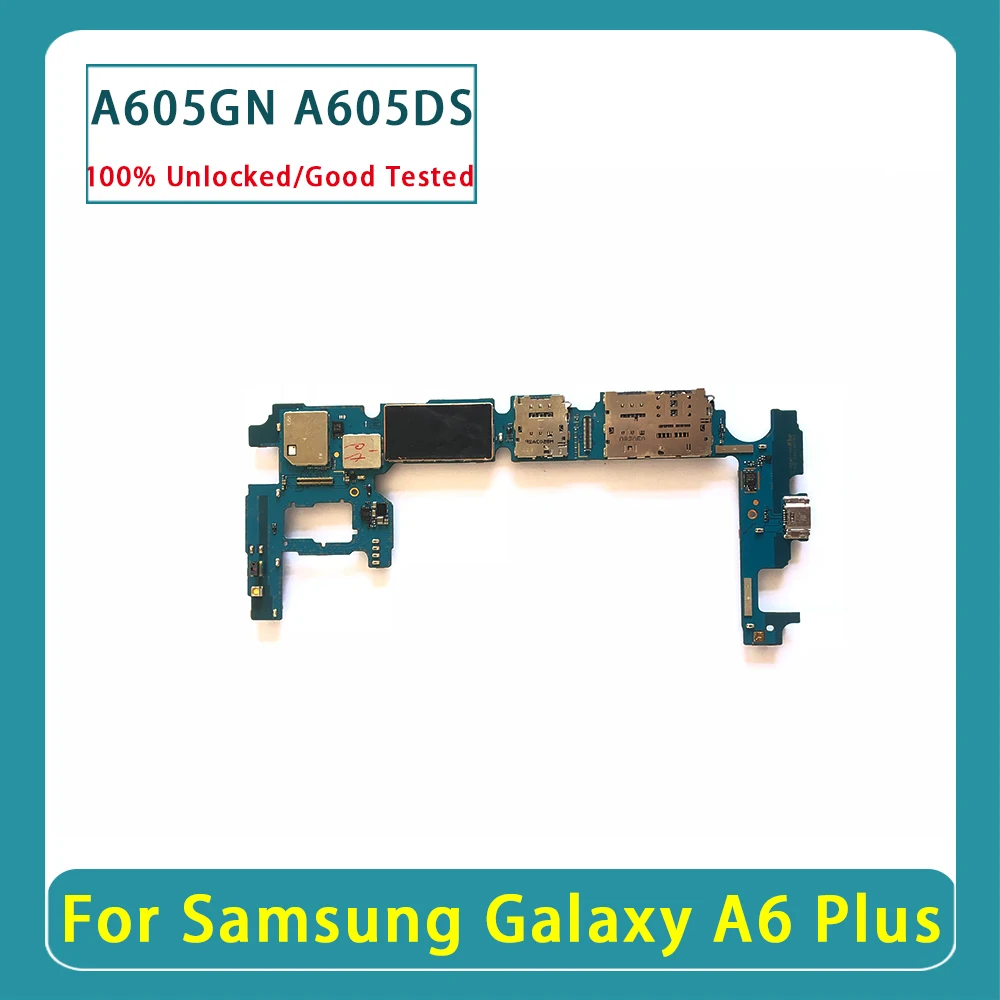 Оригинальная хорошо протестированная материнская плата для Samsung Galaxy A6 Plus A605F/GN A605DS с полными чипами|Антенны