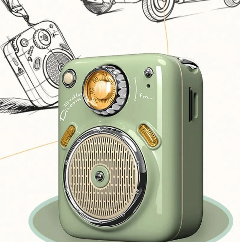 Divoom Beetle Retro FM Bluetooth Elvis Audio Radio Girlfriend Birthday Gift Portable Outdoor Waterproof Speaker | - Цена: 4 230,03 руб.