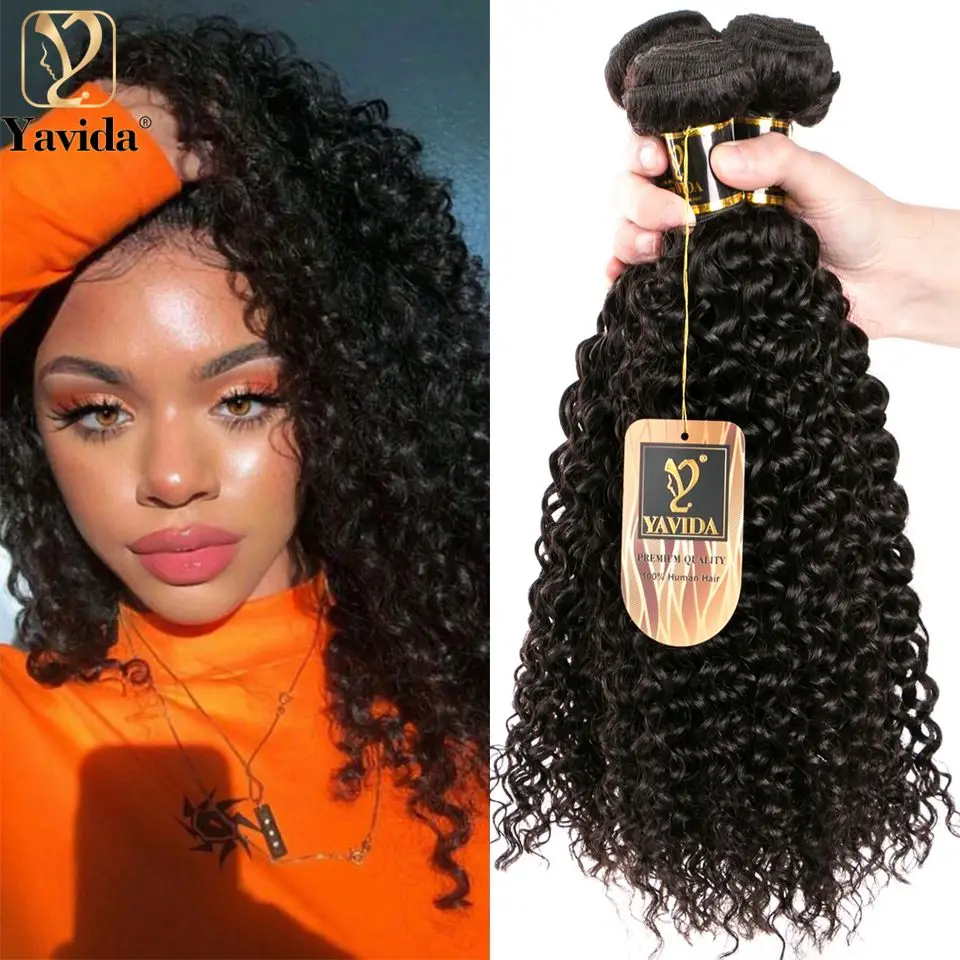 En venta Rizado rizado mechones Pelo Rizado mongol mechones de cabello humano postizo mechones 100% Color Natural sin procesar del pelo humano que teje 3 ofertas de extensiones neQKMpWD5aN