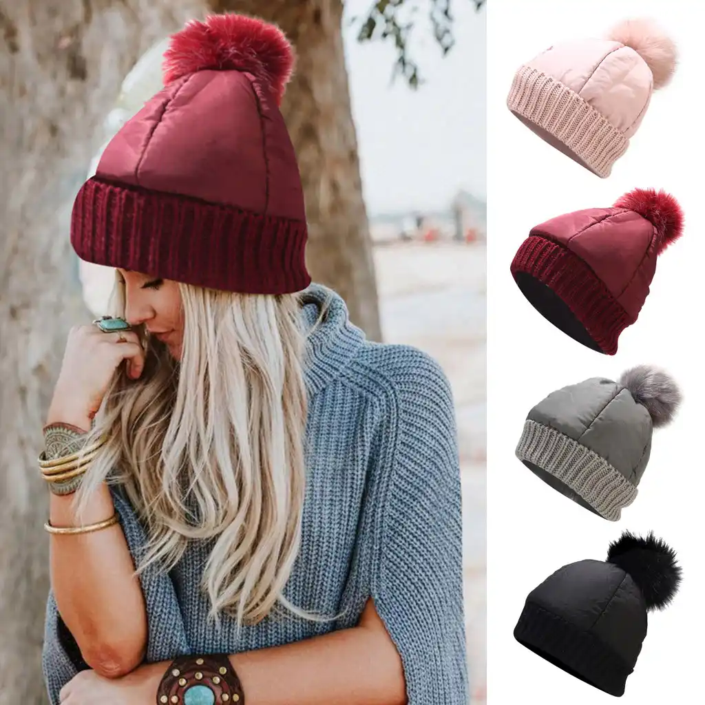 branded wooly hats