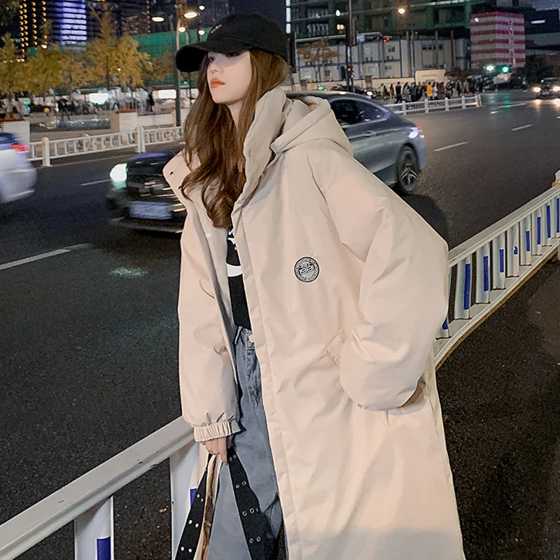 Куртка женская зимняя толстая теплая парка средней длины в Корейском стиле 2021 |