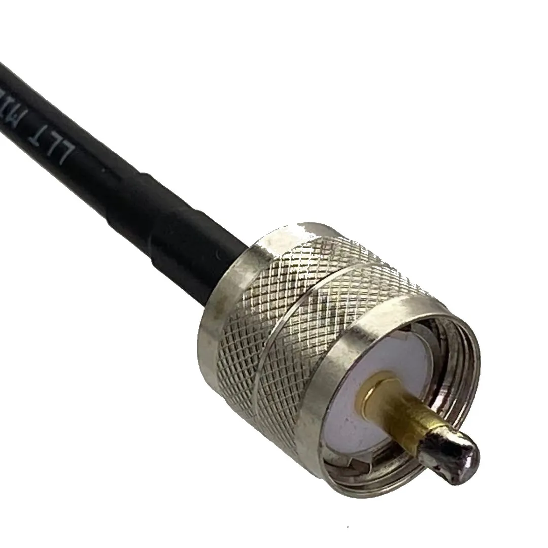 1 sztuk RG58 kabel UHF męski wtyk do UHF PL259 męskie złącze wtykowe RF zwora koncentryczna typu Pigtail Adapter prosto nowy 6 cal ~ 50M