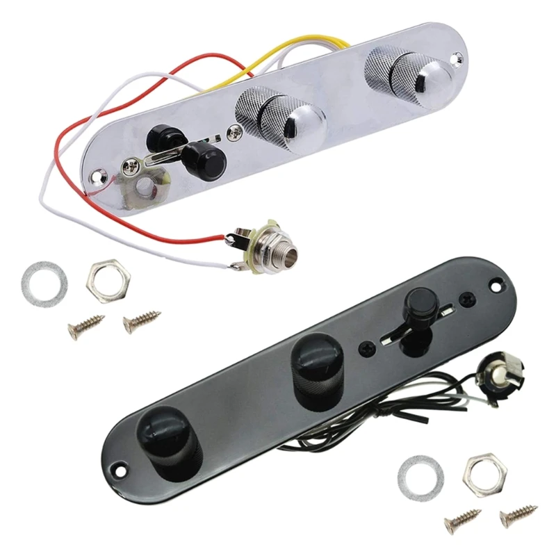 3 Way Wired Loaded Prewired Control Plate Harness Switch Knobs for TL Tele Telecaster Guitar