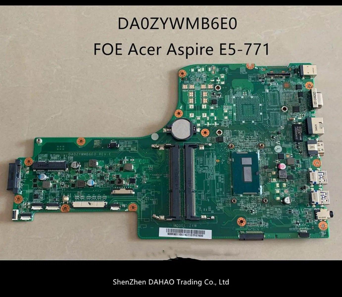 For Acer Aspire E5-731 E5-771 E5-731G E5-771G Laptop Motherboard With i3 CPU DDR3L DA0ZYWMB6E0 100% Fully Tested | Компьютеры и офис