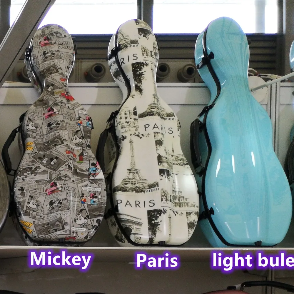 Высокоэкономичный Жесткий Чехол для скрипки с сумкой в форме виолончели чехол для скрипки 4/4 3/4 чехол для скрипки из углеродного волокна VH-04 - Цвет: Paris