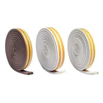

5M/10M Self Adhesive D E Type EPDM Rubber Seal Strip Soundproofing Collision Avoidance Door Window Sealing Strips