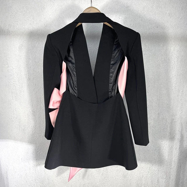 TWOTWINSTYLE Colorblock Casual damska kurtka jesienny ząbkowany z długim rękawem Patchwork diamentowa szczupła kobieta marynarka 2022 jesienna odzież 3