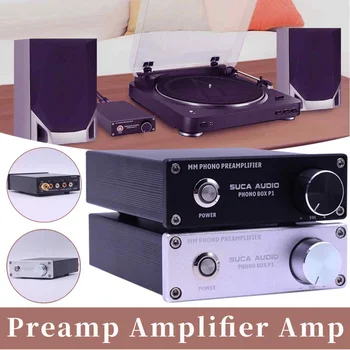 

SUCA Phono Preamplifier LP Vinyl Record Player For Home Audio Sound Phonograph Preamp Amplifier Amp with Power Supply