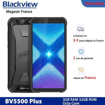 Перейти на Алиэкспресс и купить Смартфон Blackview BV5500 Plus, Android 10,0, телефон с 32 Гб ПЗУ, IP68, экран 5,5 дюйма, 4G телефон, портативный