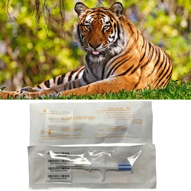 Implantable Bioelectronic Pet Animal Microchip ISO Standard FDX-B Chip cat dog syringe RFID