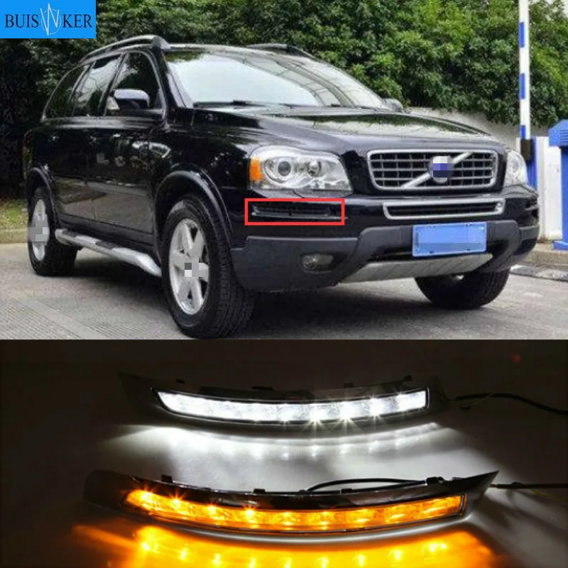 

2 шт. для VOLVO XC90 2007 2008 2009 2010 2011 2012 2013 дневные ходовые огни дневного вождения светильник день Святого светильник поворота светильник