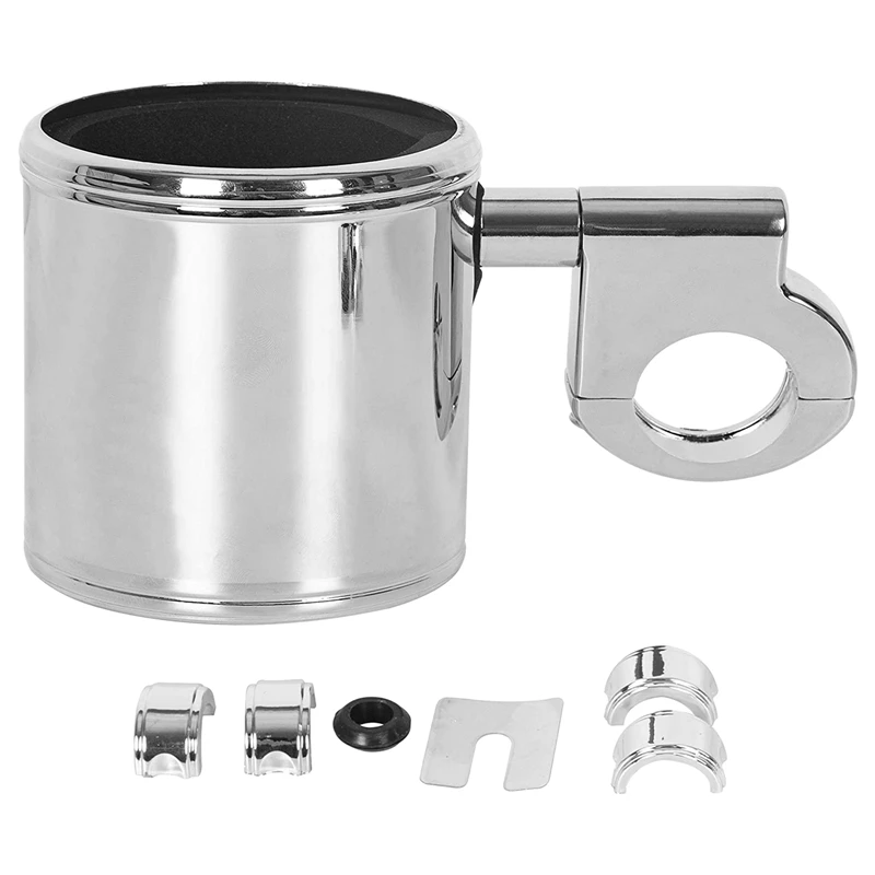 Universal Motorcycle Cup Drink Holder Adjustable Water for Softail Touring FLHX Sportster XL Chrome | Автомобили и мотоциклы