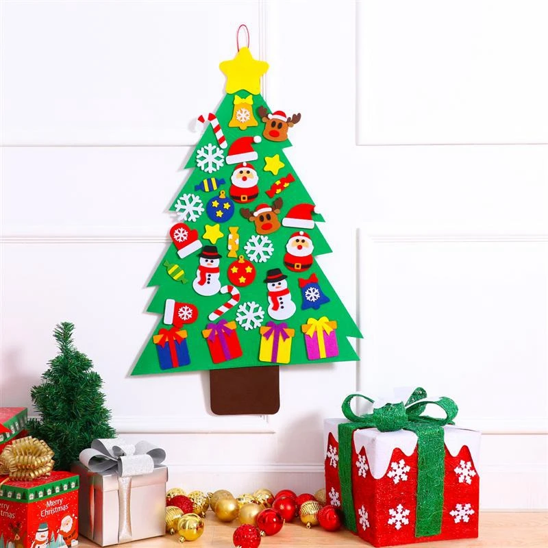 HHO-31Pcs/Набор сделай сам Рождественская елка волшебный Войлок креативная головоломка игрушка для фестиваля вечерние подарки на Рождество для детей сделай сам