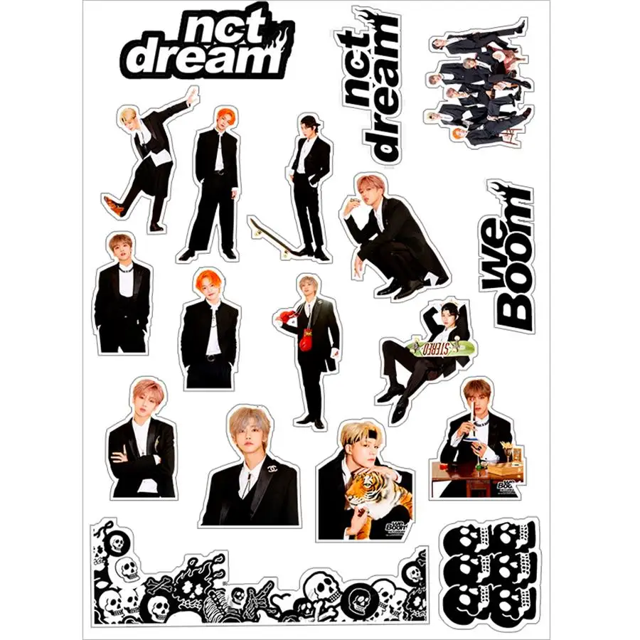 Kpop NCT Dream We Boom Ноутбук Декоративные DIY наклейки Chenle Jaemin клей фото наклейки для багажа мобильного телефона