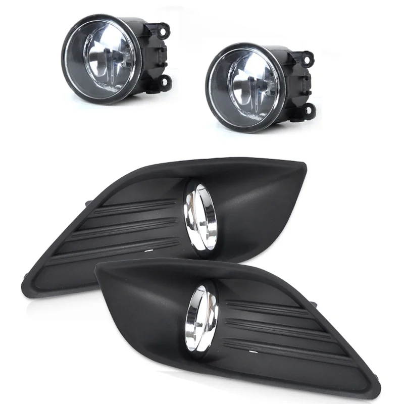 

Lower Bumper 2 Pcs Right/Left Fog Light Grille + 2Pcs Lamp Kit for Ford Focus Sedan 4 Door 2009 2010 2011