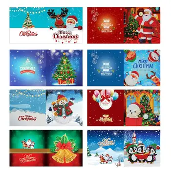 

8pcs Christmas DIY Special Shaped Diamond Painting Embroidery Card Gift Cross Stitch Embroidery Mosaic Kit 15*15cm