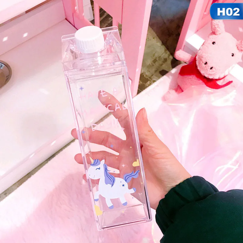 500ml Cute Rainbow Unicorn Water Bottle Sport Garrafa De Agua Plastic Shaker Portable My Drinking Bottle For Water Bottle
