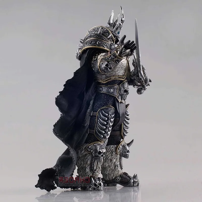 Натуральная Избыточный запас World of Warcraft 7-дюймовый Lich King Артас в штучной упаковке Гараж Комплект с логотипом Гараж Комплект Модель