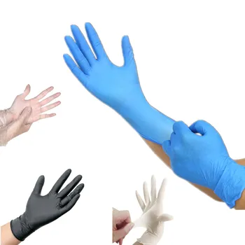 

100pcs/lot Nitrile Gloves Food Grade Waterproof Allergy Free Disposable Work Safety Gloves Nitrile Gloves Mechanic 4 Colors