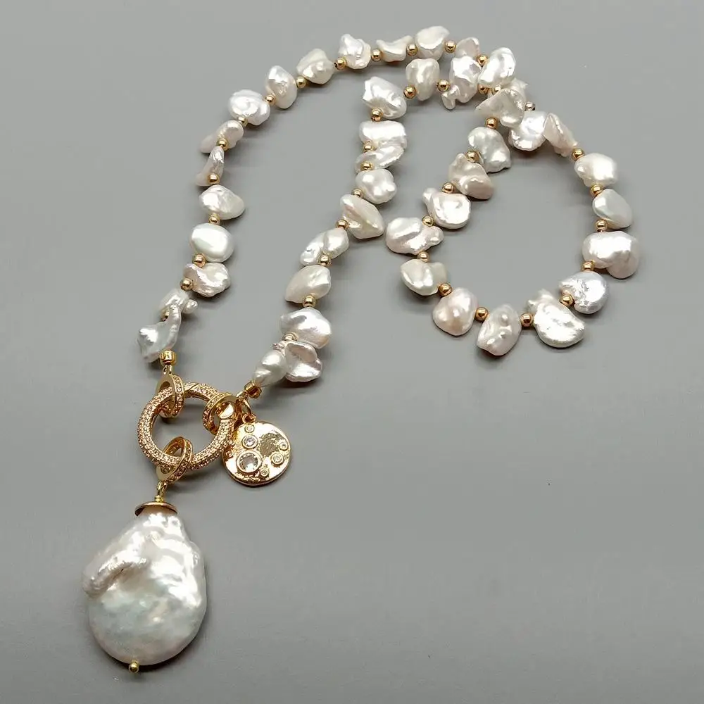 Женское Ожерелье-чокер с натуральным жемчугом 18 дюймов | Украшения и аксессуары