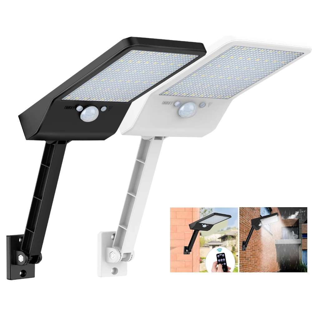 

solar lamp with remote control street light 48/60 LED Wireless Solar Lights Outdoor Decor Waterproof PIR Motion Sensor